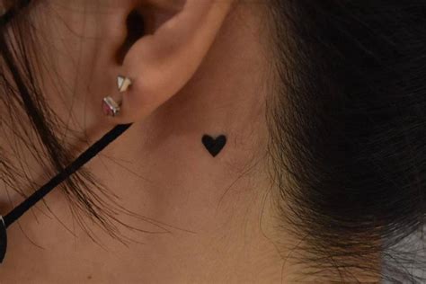 Top 10 heart tattoos behind the ear ideas and inspiration